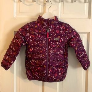 Girls REI Co-op 650 Down Jacket - Kids', reversible, pink/purple, size 3T